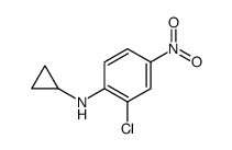 2-氯-N-环丙基-4-硝基苯胺结构式