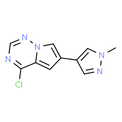 4-氯-6-(1-甲基-1H-吡唑-4-基)吡咯并[2,1-F][1,2,4]三嗪结构式
