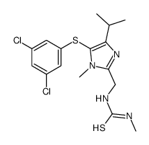 1-[[5-(3,5-dichlorophenyl)sulfanyl-1-methyl-4-propan-2-ylimidazol-2-yl]methyl]-3-methylthiourea结构式