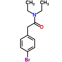 2-(4-溴苯基)-N,N-二乙基乙酰胺结构式