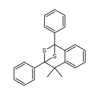 8,8-dimethyl-1,9-diphenyl-10,11-dithiatricyclo[7.1.1.02,7]undeca-2,4,6-triene结构式