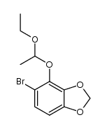 5-bromo-4-(1-ethoxyethoxy)-2H-benzo[d]1,3-dioxolane结构式