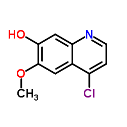 4-氯-6-甲氧基喹啉-7-醇结构式