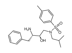 N-((2R,3S)-3-Amino-2-hydroxy-4-phenyl-butyl)-N-isobutyl-4-methyl-benzenesulfonamide结构式