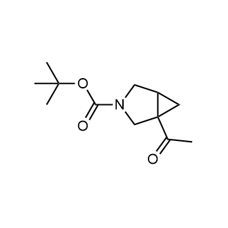 1-乙酰基-3-氮杂双环[3.1.0]己烷-3-羧酸叔丁酯结构式