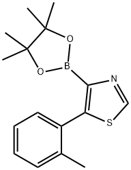 5-(2-Tolyl)thiazole-4-boronic acid pinacol ester结构式