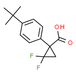 1-(4-(tert-butyl)phenyl)-2,2-difluorocyclopropane-1-carboxylic acid Structure
