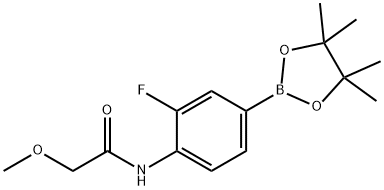 4-(甲氧基乙酰氨基)-3-氟苯基硼酸频哪醇酯结构式