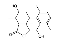 1,2,3,3a,5a,6,10b,10c-Octahydro-2,6-dihydroxy-3,7,10,10c-tetramethyl-4H-phenanthro[10,1-bc]furan-4-one结构式