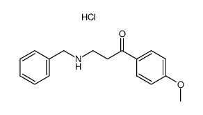 3-benzylamino-1-(4-methoxy-phenyl)-propan-1-one, hydrochloride结构式