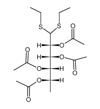 2-O,3-O,4-O,5-O-Tetraacetyl-L-rhamnose diethyl dithioacetal结构式