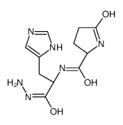 N-(5-oxo-L-prolyl)-L-histidinohydrazide结构式