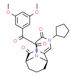 2-Cyclopentyl-8,9,10,11-tetrahydro-12-[2-oxo-2-(3,4,5-trimethoxyphenyl)acetyl]-7,11-imino-2H-pyrazino[1,2-a]azocine-3,6(4H,7H)-dione picture