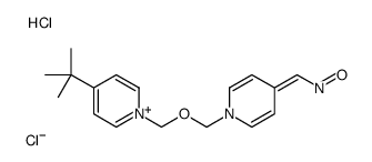 [1-[(4-tert-butylpyridin-1-ium-1-yl)methoxymethyl]pyridin-4-ylidene]methyl-oxoazanium,dichloride Structure