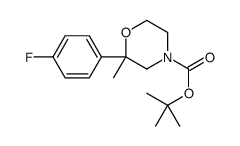 4-BOC-2-(4-FLUOROPHENYL)-2-METHYLMORPHOLINE structure