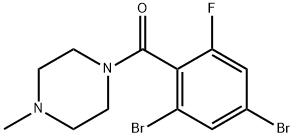 (2,4-dibromo-6-fluorophenyl)(4-methylpiperazin-1-yl)metha结构式