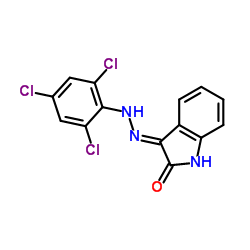 (3E)-3-[(2,4,6-Trichlorophenyl)hydrazono]-1,3-dihydro-2H-indol-2-one Structure