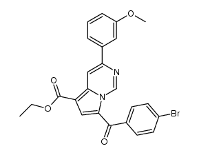 ethyl 7-(4-bromobenzoyl)-3-(3-methoxyphenyl)pyrrolo[1,2-c]pyrimidine-5-carboxylate结构式