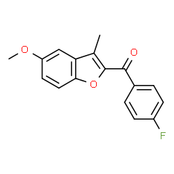 (4-Fluorophenyl)(5-methoxy-3-methyl-1-benzofuran-2-yl)methanone结构式