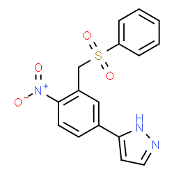 2-NITRO-5-(1H-PYRAZOL-3-YL)BENZYL PHENYL SULFONE结构式