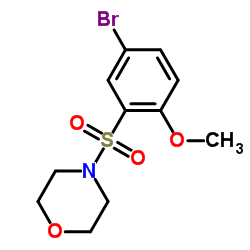 4-((5-溴-2-甲氧基苯基)磺酰基)吗啉结构式