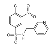4-chloro-3-nitro-N-(pyridin-3-ylmethyl)benzenesulfonamide结构式