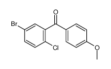 (5-bromo-2-chlorophenyl)-(4-methoxyphenyl)methanone structure