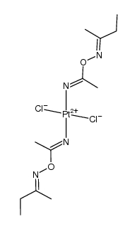 (PtCl2(NH=C(Me)ON=CMeEt)2) Structure