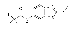 2,2,2-trifluoro-N-(2-methylsulfanyl-benzothiazol-6-yl)-acetamide结构式