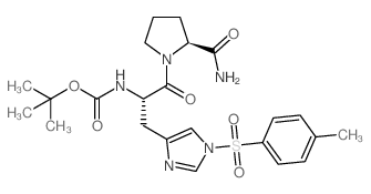 TERT-BUTYL ((S)-1-((S)-2-CARBAMOYLPYRROLIDIN-1-YL)-1-OXO-3-(1-TOSYL-1H-IMIDAZOL-4-YL)PROPAN-2-YL)CARBAMATE structure