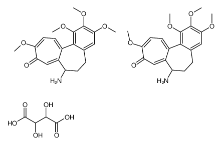 7-amino-1,2,3,10-tetramethoxy-6,7-dihydro-5H-benzo[a]heptalen-9-one,2,3-dihydroxybutanedioic acid Structure