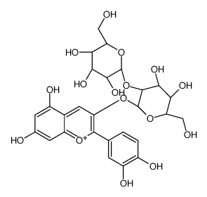 Cyanidin 3-sophoroside chloride Structure