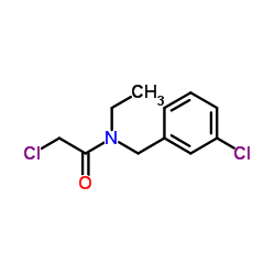 2-Chloro-N-(3-chlorobenzyl)-N-ethylacetamide结构式