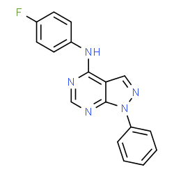 N-(4-Fluorophenyl)-1-phenyl-1H-pyrazolo[3,4-d]pyrimidin-4-amine Structure