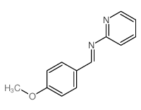1-(4-methoxyphenyl)-N-pyridin-2-yl-methanimine结构式