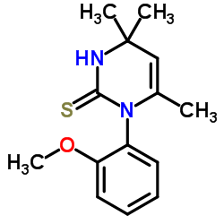 2-pyrimidinethiol, 1,4-dihydro-1-(2-methoxyphenyl)-4,4,6-trimethyl-结构式