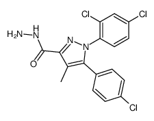 5-(4-Chloro-phenyl)-1-(2,4-dichloro-phenyl)-4-methyl-1 H-pyrazole-3-carboxylic acid hydrazide结构式