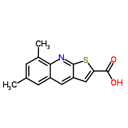 6,8-Dimethylthieno[2,3-b]quinoline-2-carboxylic acid结构式