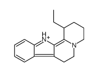 1-ethyl-2,3,4,6,7,12-hexahydro-1H-indolo[2,3-a]quinolizin-5-ium结构式