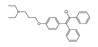 1-Chlor-2-<4-(3-diaethylamino-propyloxy)-phenyl>-1,2-diphenyl-aethylen结构式