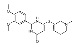 2-(3,4-dimethoxyphenyl)-7-methyl-1,2,3,5,6,8-hexahydropyrido[2,3]thieno[2,4-d]pyrimidin-4-one结构式
