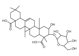 (2β,3β,5ξ,18α)-3-(β-D-Glucopyranosyloxy)-2-hydroxyolean-12-ene-23 ,28-dioic acid Structure