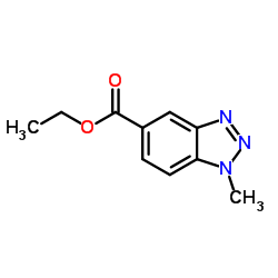 1-甲基-1H-1,2,3-苯并噻唑-5-羧酸乙酯结构式