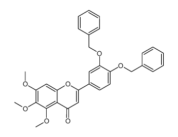 2-(3,4-bis-benzyloxy-phenyl)-5,6,7-trimethoxy-chromen-4-one Structure