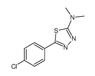 5-(4-chlorophenyl)-N,N-dimethyl-1,3,4-thiadiazol-2-amine结构式