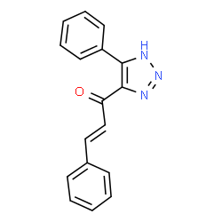3-Phenyl-1-(5-phenyl-1H-1,2,3-triazol-4-yl)-2-propen-1-one结构式