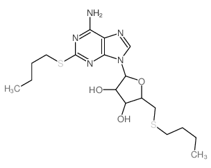 Adenosine,5'-S-butyl-2-(butylthio)-5'-thio- (9CI) structure