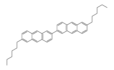 2-hexyl-6-(6-hexylanthracen-2-yl)anthracene Structure