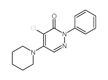 4-Chloro-2-phenyl-5-(1-piperidinyl)-3(2H)-pyridazinone结构式