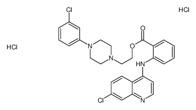 2-[4-(3-chlorophenyl)piperazin-1-yl]ethyl 2-[(7-chloroquinolin-4-yl)amino]benzoate,dihydrochloride结构式